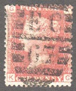 Great Britain Scott 33 Used Plate 198 - KG - Click Image to Close